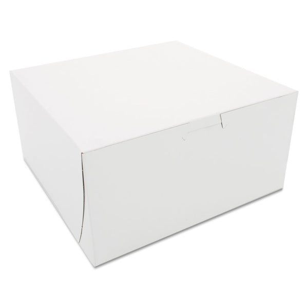 SCT® White One-Piece Non-Window Bakery Boxes, 8 x 8 x 4, White, Paper, 250/Carton (SCH0941) Case of 250