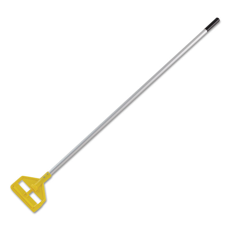 Rubbermaid® Commercial Invader Aluminum Side-Gate Wet-Mop Handle, 60", Gray/Yellow (RCPH126)