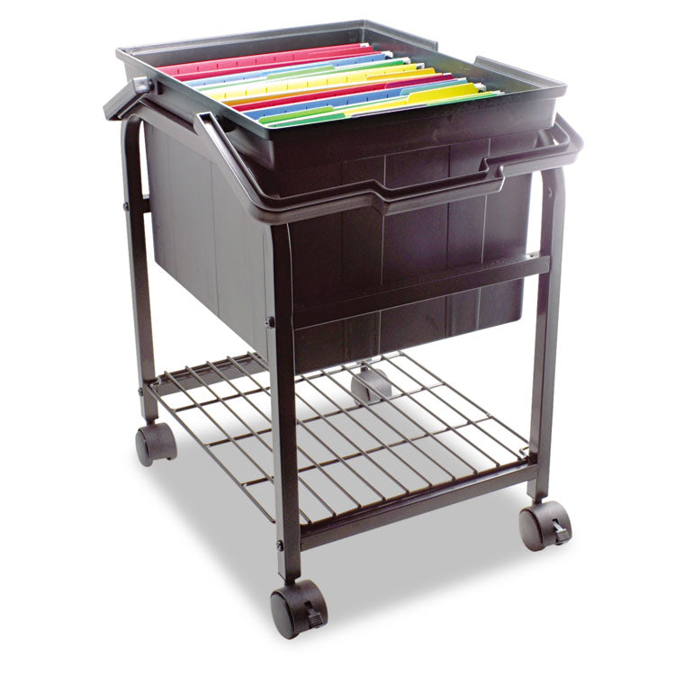 Advantus Heavy-Duty File Shuttle, Metal, 1 Shelf, 17.13" x 14.25" x 20", Black (AVTFS2BHD) Each