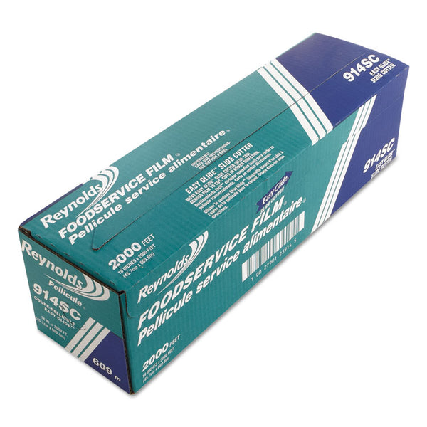 Reynolds Wrap® PVC Food Wrap Film Roll in Easy Glide Cutter Box, 18" x 2,000 ft, Clear (RFP914SC)