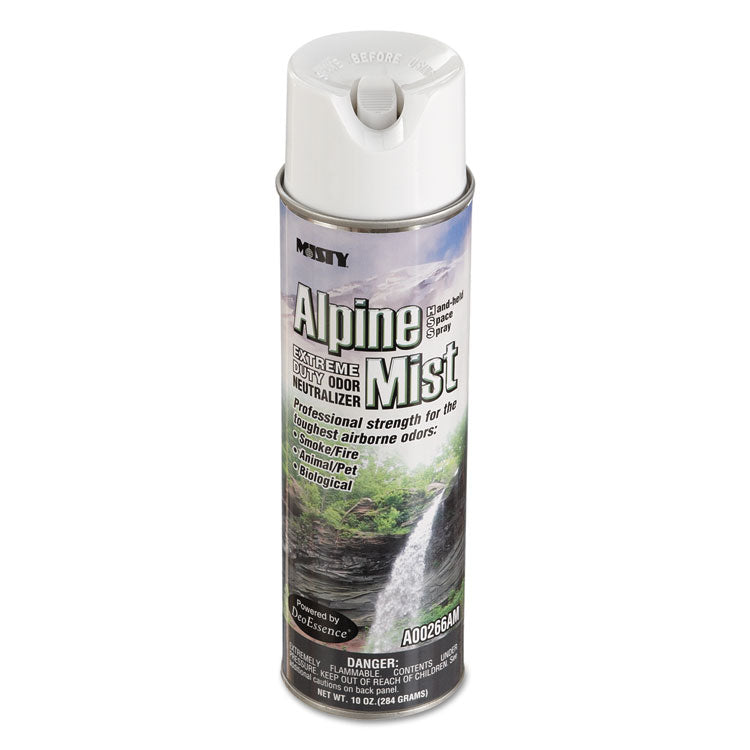 Misty® Hand-Held Odor Neutralizer, Alpine Mist, 10 oz Aerosol Spray, 12/Carton (AMR1039394)