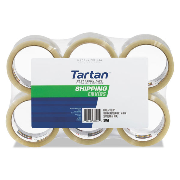 Tartan™ 3710 Packaging Tape, 3" Core, 1.88" x 54.6 yds, Clear, 6/Pack (MMM37106PK) Pack of 6