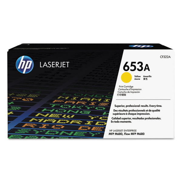 HP HP 653A, (CF322A) Yellow Original LaserJet Toner Cartridge (HEWCF322A)