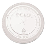 SOLO® PETE Flat Straw-Slot Cold Cup Lids, Fits 16 oz to 24 oz, Clear, 100/Pack, 10 Packs/Carton (DCC626TSCT)