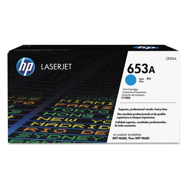 HP HP 653A, (CF321A) Cyan Original LaserJet Toner Cartridge (HEWCF321A)