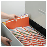 Smead™ Colored File Folders, 1/3-Cut Tabs: Assorted, Letter Size, 0.75" Expansion, Orange, 100/Box (SMD12543)
