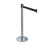 Tatco Adjusta-Tape Crowd Control Stanchion Base Only, Polished Aluminum, 14" Diameter, Silver, 2/Box (TCO11501) Case of 2