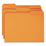 Smead™ Colored File Folders, 1/3-Cut Tabs: Assorted, Letter Size, 0.75" Expansion, Orange, 100/Box (SMD12543)