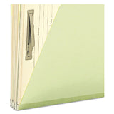 Smead™ Pressboard Mortgage Folders, 1" Expansion, 8 Dividers, 1 Fastener, Legal Size, Green Exterior, 10/Box (SMD78208)