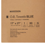 McKesson O.R. Towel 17 W X 27 L Inch Blue Sterile (277859_PK) 1/PK