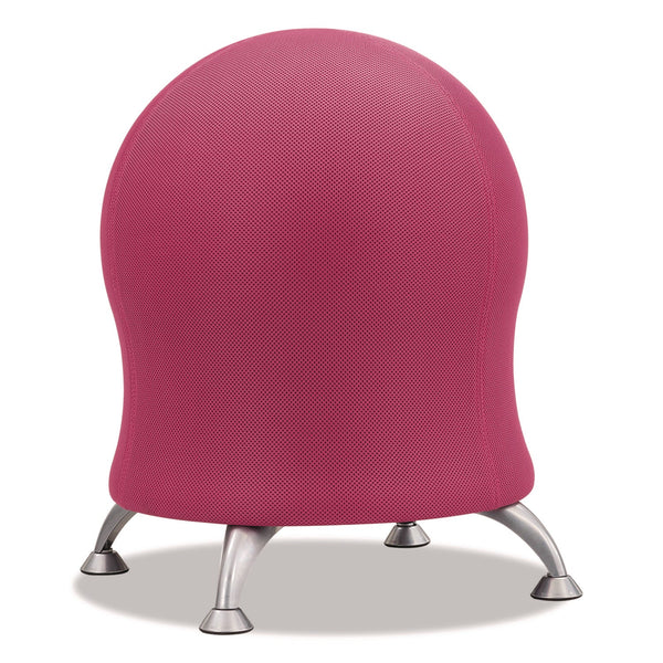 Safco® Zenergy Ball Chair, Backless, Supports Up to 250 lb, Pink Fabric Seat, Silver Base, Ships in 1-3 Business Days (SAF4750PI)