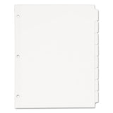 Avery® Write and Erase Plain-Tab Paper Dividers, 8-Tab, 11 x 8.5, White, 24 Sets (AVE11507)