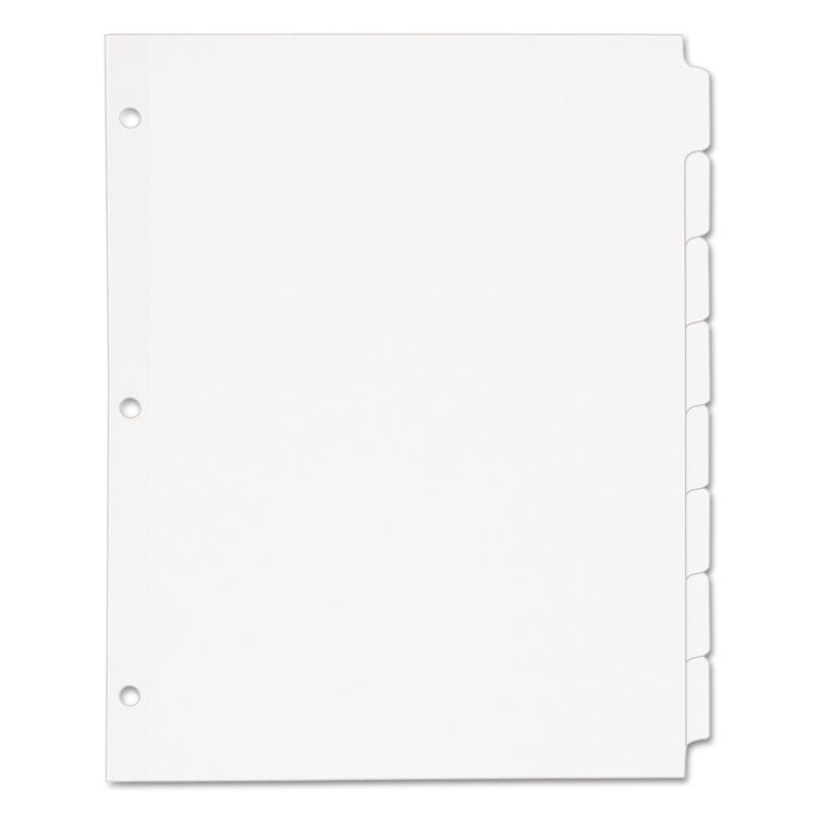 Avery® Write and Erase Plain-Tab Paper Dividers, 8-Tab, 11 x 8.5, White, 24 Sets (AVE11507)