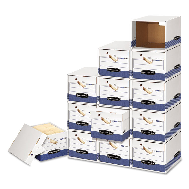 Bankers Box® File/Cube Box Shell, Legal/Letter, 23.75 x 19.75, White/Blue, 6/Carton (FEL0162601) Carton of 6