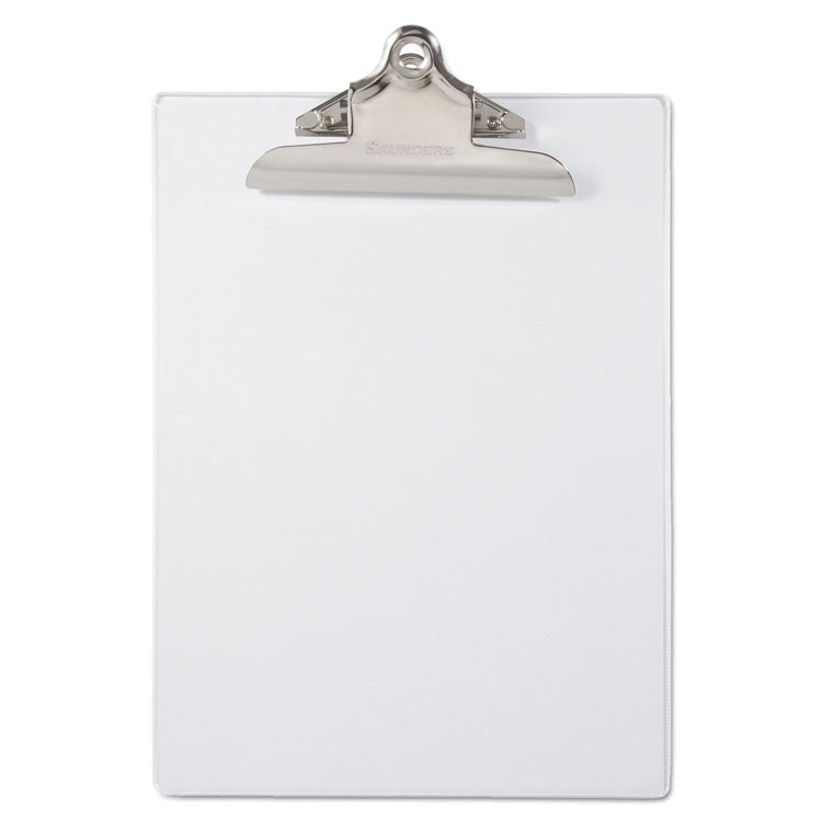 Saunders Recycled Plastic Clipboard with Ruler Edge, 1" Clip Capacity, Holds 8.5 x 11 Sheets, Clear (SAU21803)