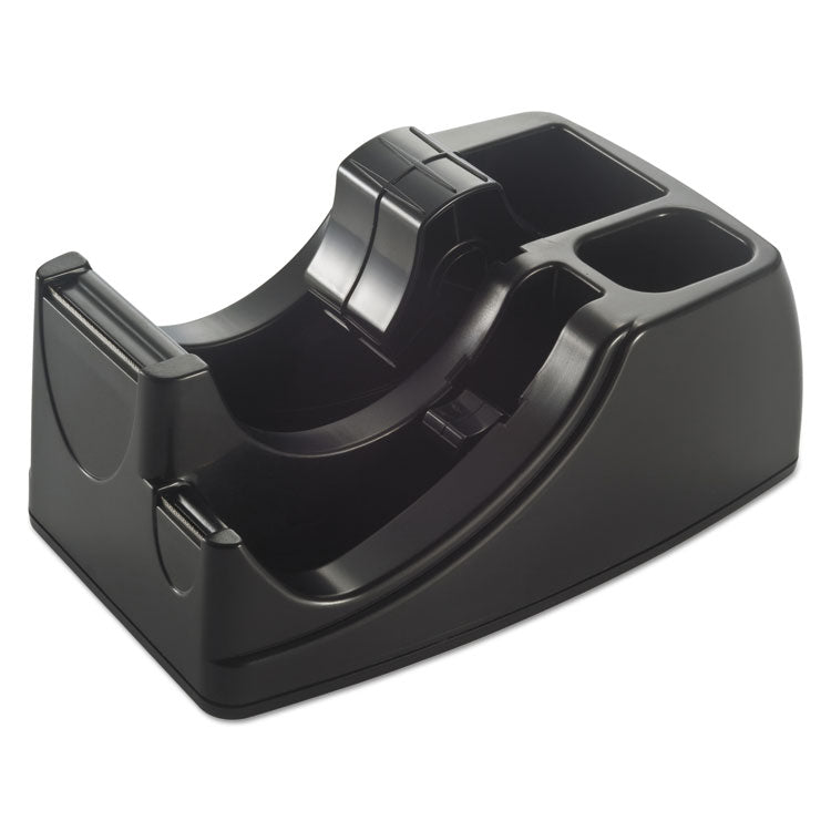 Officemate Recycled 2-in-1 Heavy Duty Tape Dispenser, 1" and 3" Cores, Plastic, Black (OIC96690) Each