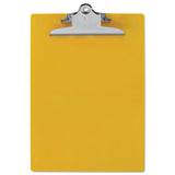 Saunders Recycled Plastic Clipboard with Ruler Edge, 1" Clip Capacity, Holds 8.5 x 11 Sheets, Yellow (SAU21605) Each