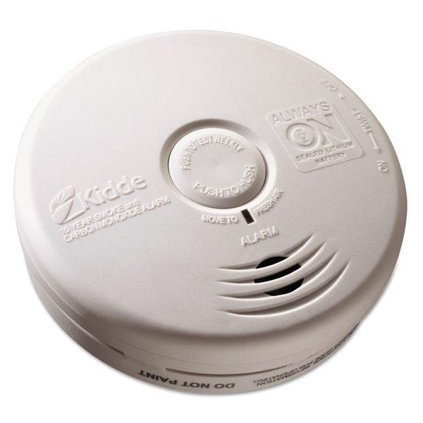 Kidde Kitchen Smoke/Carbon Monoxide Alarm, Lithium Battery, 5.22" Diameter x 1.6" Depth (KID21010071) Each