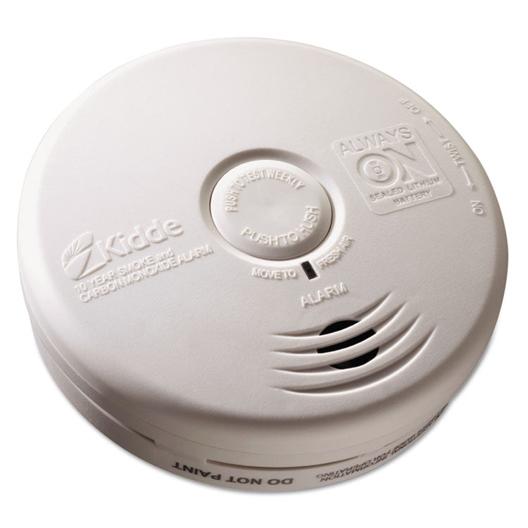 Kidde Kitchen Smoke/Carbon Monoxide Alarm, Lithium Battery, 5.22" Diameter x 1.6" Depth (KID21010071) Each