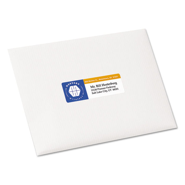 Avery® Vibrant Laser Color-Print Labels w/ Sure Feed, 1.25 x 3.75, White, 300/Pack (AVE6879)
