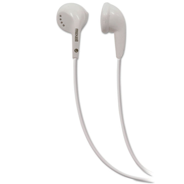 Maxell® EB-95 Stereo Earbuds, 4 ft Cord, White (MAX190599) Each