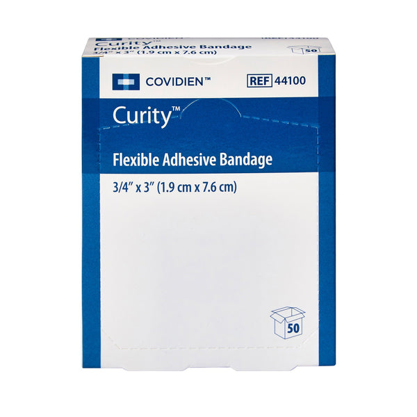 Curity™ Adhesive Strip 3/4 X 3 Inch Fabric Rectangle Tan Sterile (731634_BX) 50/BX