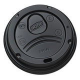 Dixie® Drink-Thru Lids, Fits 10 oz to 20 oz Cups, Plastic, Black, 1,000/Carton (DXED9542B)