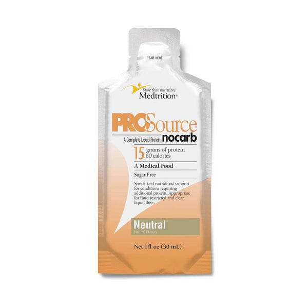 ProSource™ NoCarb Oral Supplement Neutral Flavor Liquid 1 oz. Pouch (577356_EA) 1/EA
