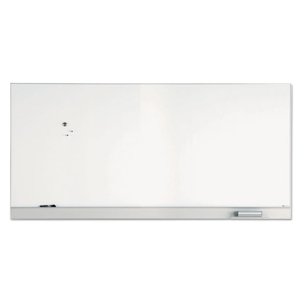 Iceberg Polarity Magnetic Dry Erase White Board, 96 x 46, White Surface, Silver Aluminum Frame (ICE31280)