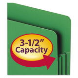 Smead™ Poly Drop Front File Pockets, 3.5" Expansion, Letter Size, Assorted Colors, 4/Box (SMD73500)