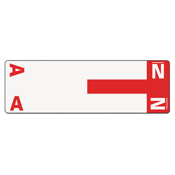 Smead™ AlphaZ Color-Coded First Letter Combo Alpha Labels, A/N, 1.16 x 3.63, Red/White, 5/Sheet, 20 Sheets/Pack (SMD67152)