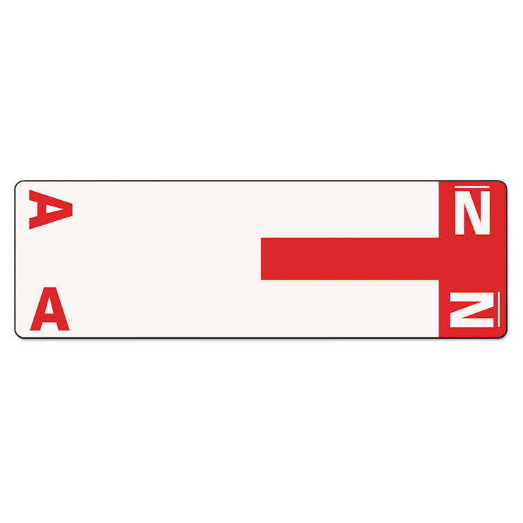 Smead™ AlphaZ Color-Coded First Letter Combo Alpha Labels, A/N, 1.16 x 3.63, Red/White, 5/Sheet, 20 Sheets/Pack (SMD67152)