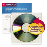 Smead™ Self-Adhesive CD/Diskette Pockets, Clear, 10/Pack (SMD68144)