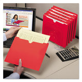 Smead™ Colored File Jackets with Reinforced Double-Ply Tab, Straight Tab, Letter Size, Red, 100/Box (SMD75509)