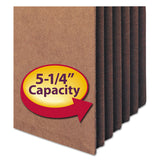Smead™ Redrope Drop-Front File Pockets with Fully Lined Gussets, 5.25" Expansion, Letter Size, Redrope, 10/Box (SMD73274)