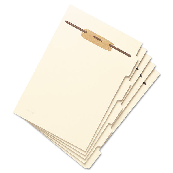 Smead™ Stackable Folder Dividers with Fasteners, Convertible End/Top Tab, 1 Fastener, Letter Size, Manila, 4 Dividers/Set, 50 Sets (SMD35605)