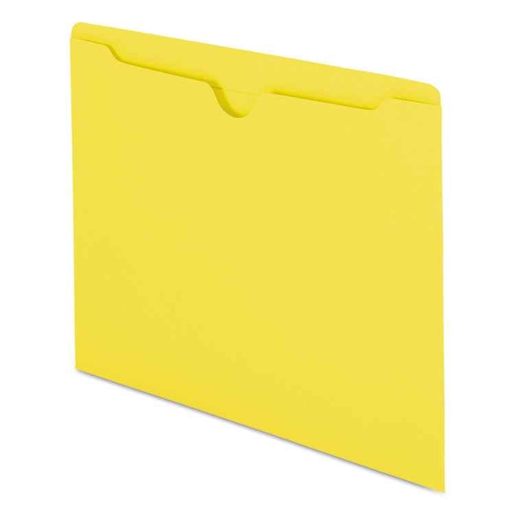 Smead™ Colored File Jackets with Reinforced Double-Ply Tab, Straight Tab, Letter Size, Yellow, 100/Box (SMD75511)