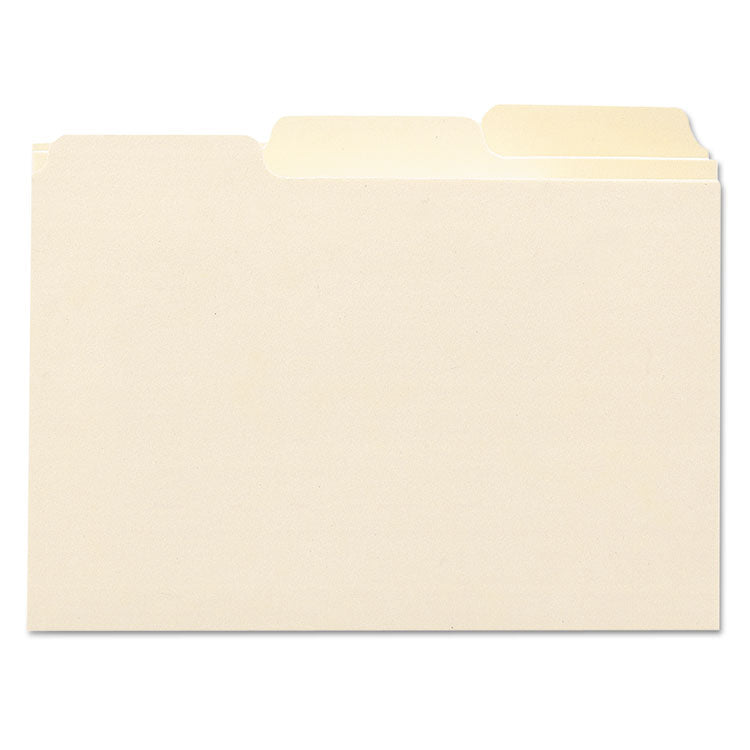 Smead™ Manila Card Guides, 1/3-Cut Top Tab, Blank, 4 x 6, Manila, 100/Box (SMD56030)