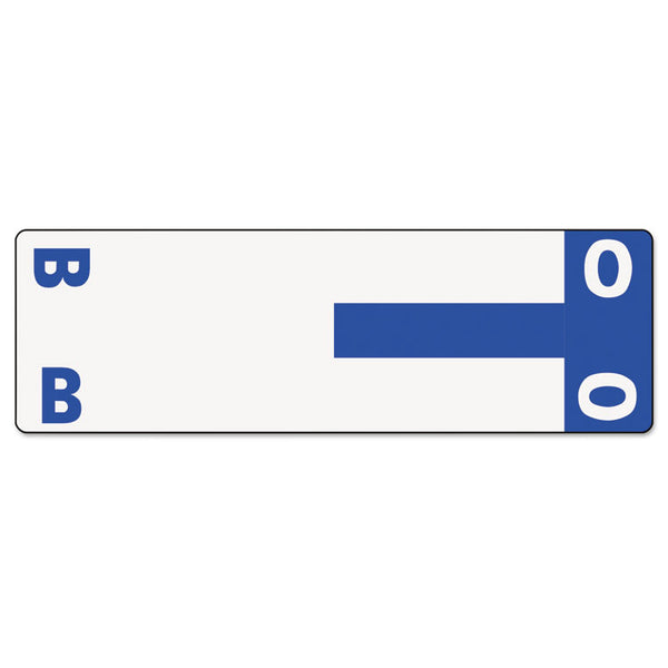Smead™ AlphaZ Color-Coded First Letter Combo Alpha Labels, B/O, 1.16 x 3.63, Dark Blue/White, 5/Sheet, 20 Sheets/Pack (SMD67153)