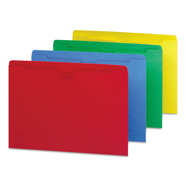 Smead™ Colored File Jackets with Reinforced Double-Ply Tab, Straight Tab, Letter Size, Assorted Colors, 100/Box (SMD75613)