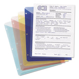Smead™ Organized Up Poly Slash Jackets, 2-Sections, Letter Size, Clear, 5/Pack (SMD89506)