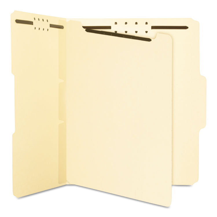 Smead™ Self-Adhesive Folder Dividers with Twin-Prong Fasteners for Top/End Tab Folders, 1 Fastener, Letter Size, Manila, 25/Pack (SMD68025)