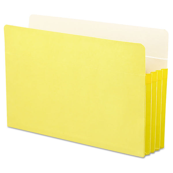 Smead™ Colored File Pockets, 3.5" Expansion, Legal Size, Yellow (SMD74233)