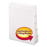 Smead™ Three-Ring Binder Index Divider, 5-Tab, 11 x 8.5, White, 20 Sets (SMD89415)