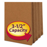 Smead™ Redrope Drop Front File Pockets with 2/5-Cut Guide Height Tabs, 3.5" Expansion, Legal Size, Redrope, 25/Box (SMD74088)