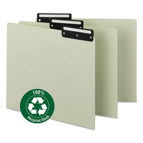Smead™ Recycled Blank Top Tab File Guides, 1/3-Cut Top Tab, Blank, 8.5 x 11, Green, 50/Box (SMD50534)