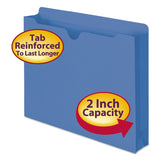 Smead™ Colored File Jackets with Reinforced Double-Ply Tab, Straight Tab, Letter Size, Blue, 50/Box (SMD75562)