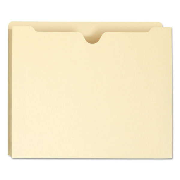 Smead™ 100% Recycled Top Tab File Jackets, Straight Tab, Letter Size, Manila, 50/Box (SMD75605)