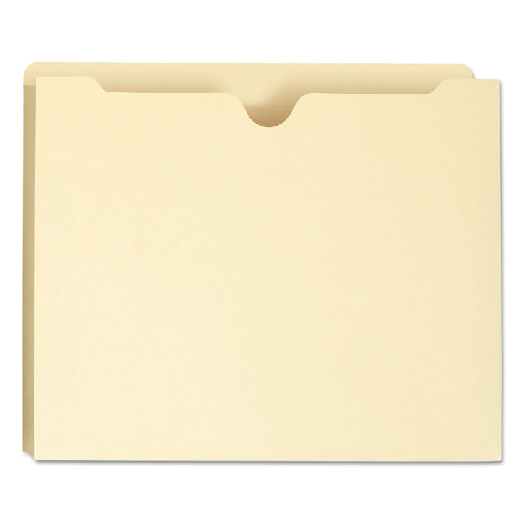 Smead™ 100% Recycled Top Tab File Jackets, Straight Tab, Letter Size, Manila, 50/Box (SMD75605)