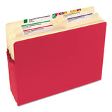 Smead™ Colored File Pockets, 3.5" Expansion, Letter Size, Red (SMD73231)